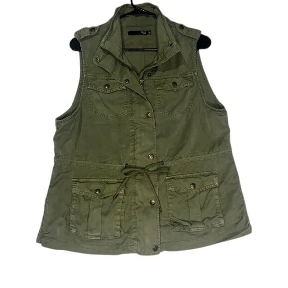 Max Jeans Jackets & Blazers - Max Jeans Vest Utility Olive Green Women’s Size L